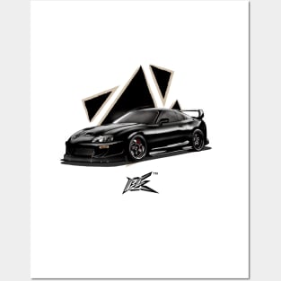 toyota supra a80 black Posters and Art